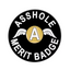 Asshole Merit Black Pin Badge