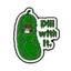 Dill With It Funny Pickle Cat Enamel Lapel Pin Badge