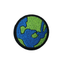 Earth Globe World Map Embroidery Patch (5cm)