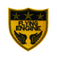Flying Engine Stars & Sheild Pilot Iron On Patch (5.8 x 6.4cm)
