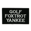 GFY Gold Foxtrot Yankie Funny Black Badge Iron On Patch (7.8 x 5cm)