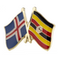Iceland & Uganda Friendship Pin Badge