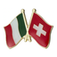 Italy & Switzerland Friendship Pin Badge