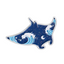Manta Ray Ocean Glitter Pin Badge