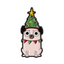 Christmas Pug Dog Enamel Lapel Pin Badge