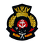 Navy Officer Cap Badge Anchor Iron On Patch (7 x 6cm)