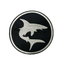 Shark Silhouette Embroidery Patch (7.5cm)
