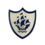 Blue Ship & Shield Pin Badge