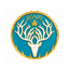 Stag Head Crown Enamel Lapel Pin Badge