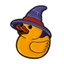 Halloween Witch Duck Enamel Lapel Pin Badge