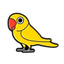 Yellow Parrot Enamel Pin Badge