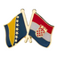 Bosnia and Herzegovina & Croatia Friendship Pin Badge