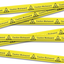 Yellow biohazard barrier tape with black triangular warning signs over a textured background. © Tigoli® 2026 All Rights Reserved Panda Loco Ltd