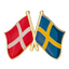 Denmark & Sweden Friendship Pin Badge