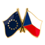 European Union & Czech Republic Friendship Pin Badge