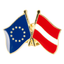 European Union & Latvia Friendship Pin Badge