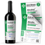 A humorous bottle sticker with the text 'Anti-Stress Alcohol' designed to be applied to a wine or spirit bottle, accompanied by a packaging envelope.