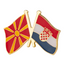 North Macedonia & Croatia Friendship Pin Badge