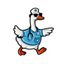 Nurse Goose Pirate Medical Pin Badge