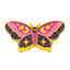Insignia Pin Espiritual de Polilla Mariposa Mística Rosa y Morada