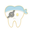 Insignia de alfiler con dientes de pirata para dentista