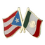 Puerto Rico & Mexico Friendship Pin Badge