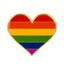 Pride Heart Rainbow Pin Badge