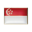 A rectangular pin badge featuring the flag of Singapore with a brass plated iron and hard enamel finish. © Tigoli® 2026 All Rights Reserved Panda Loco Ltd