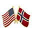 United States & Norway Friendship Pin Badge