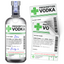 A faux prescription bottle sticker with medical branding, designed to look like a medical prescription pad, applied on a clear bottle surface. © Tigoli® 2026 All Rights Reserved Panda Loco Ltd