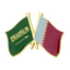 Saudi Arabia & Qatar Friendship Pin Badge