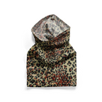 Snood multifuncional con estampado de leopardo – Mascarilla transpirable de cuello alto
