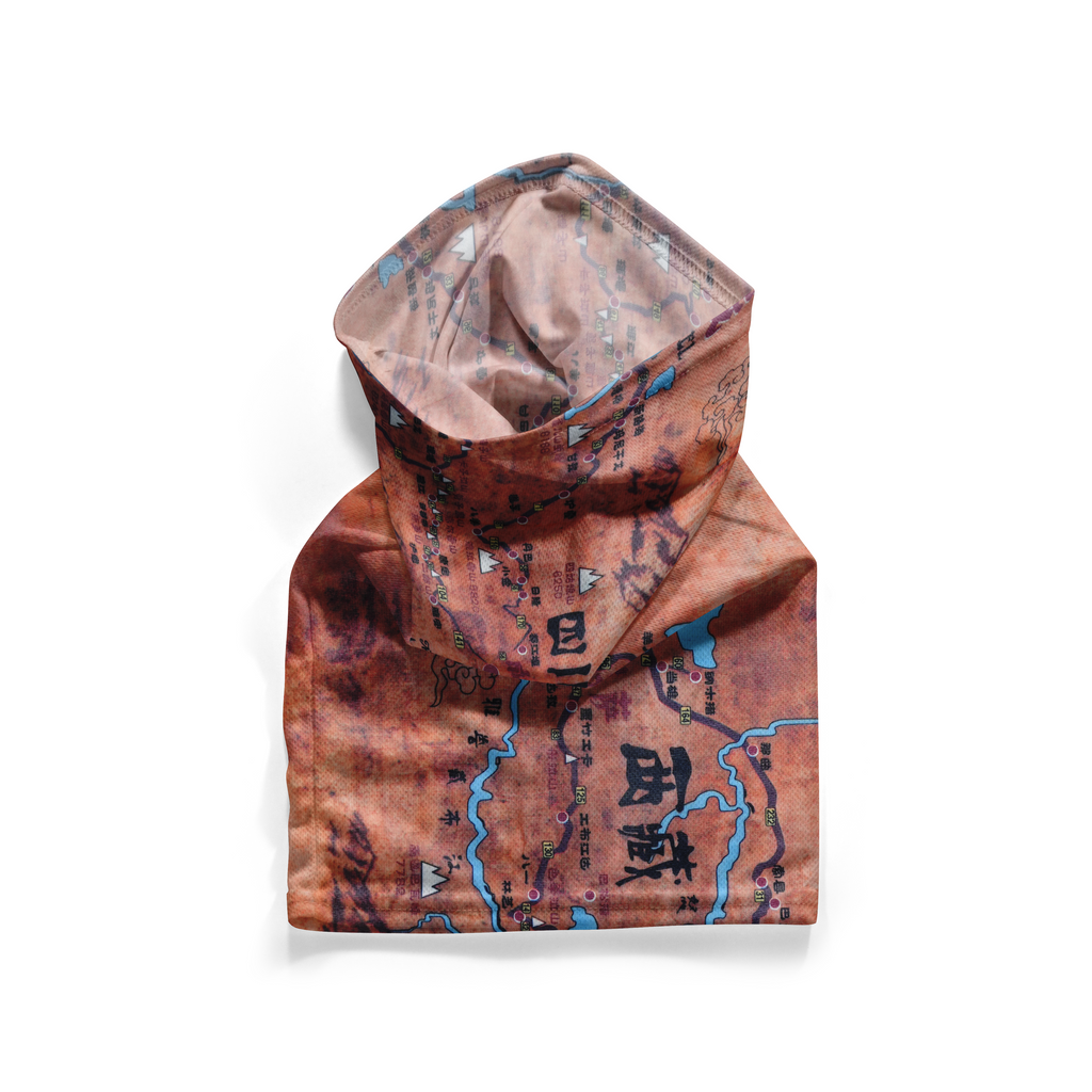 Snood para mapa del sendero Sichuan-Tíbet: cubierta facial transpirable tipo braga para el cuello