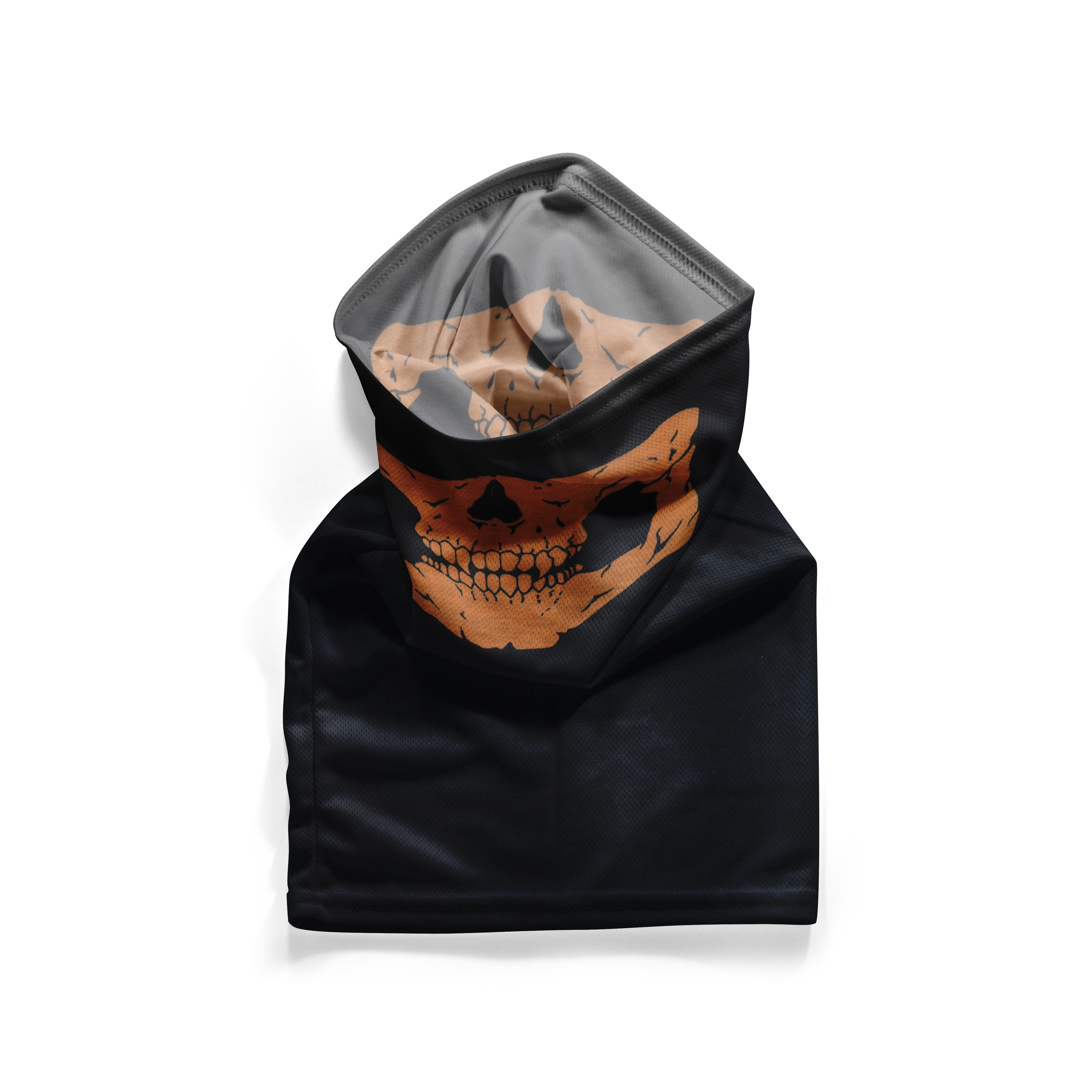 Skull Orange Snood– Breathable Mask Neck Gaiter Face Covering Secondary image