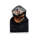 Bufanda de calavera naranja: mascarilla transpirable para el cuello