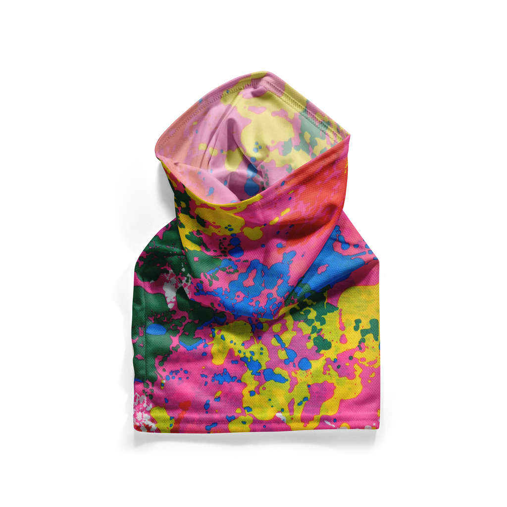 Braga de cuello rosa de paintball – Mascarilla transpirable, cubrecuello, cubrecara