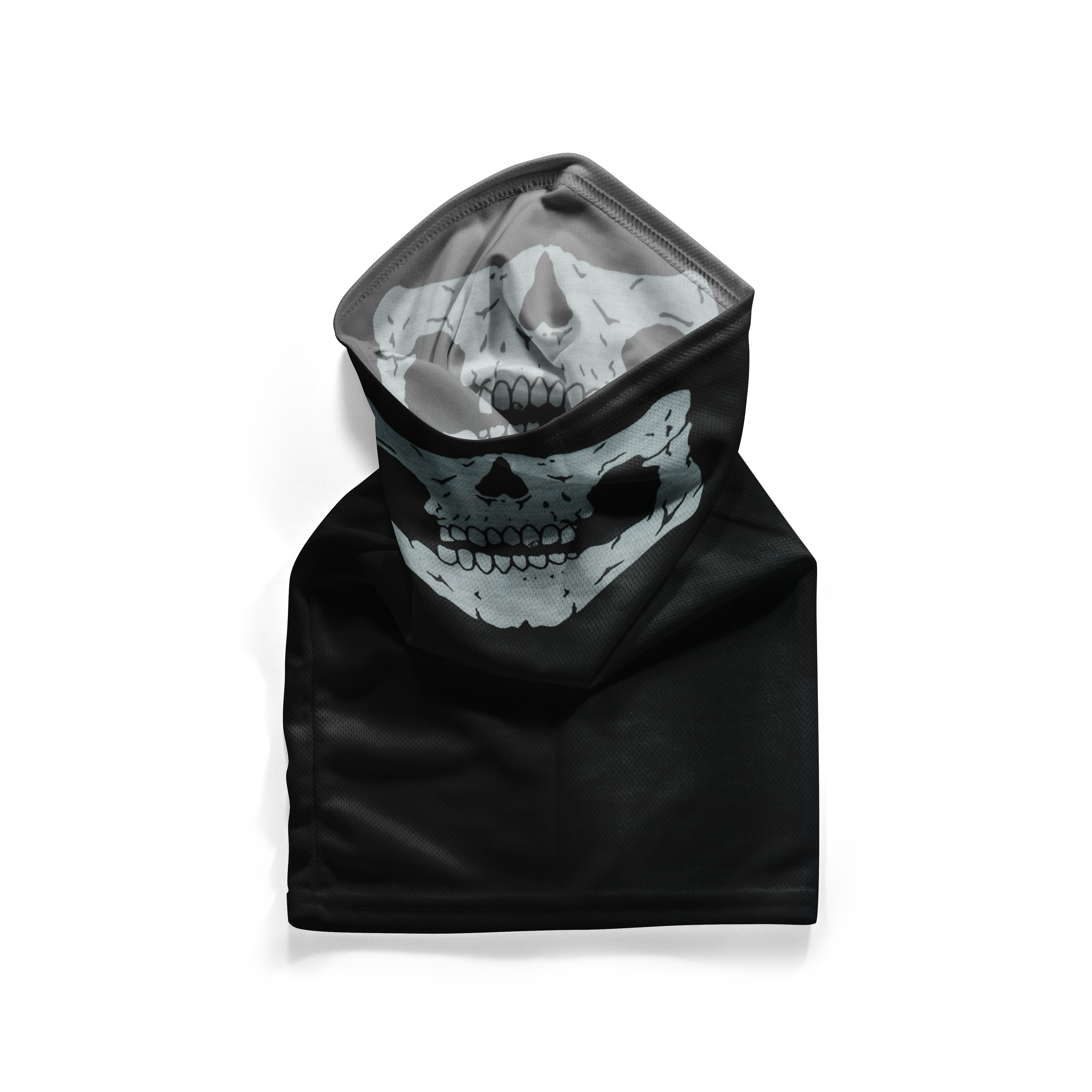 Snood blanco calavera – Mascarilla transpirable cubrecuello