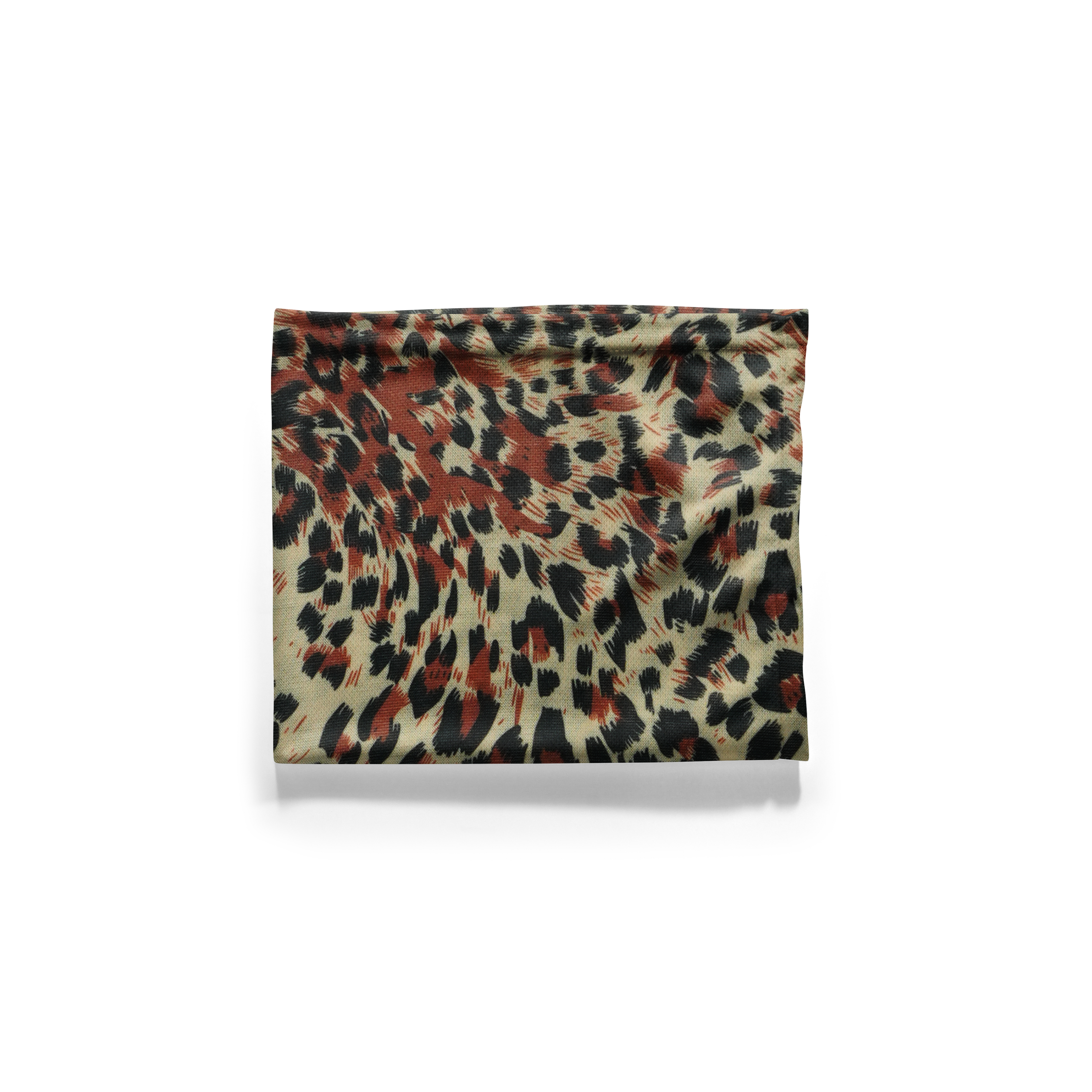 Snood multifuncional con estampado de leopardo – Mascarilla transpirable de cuello alto