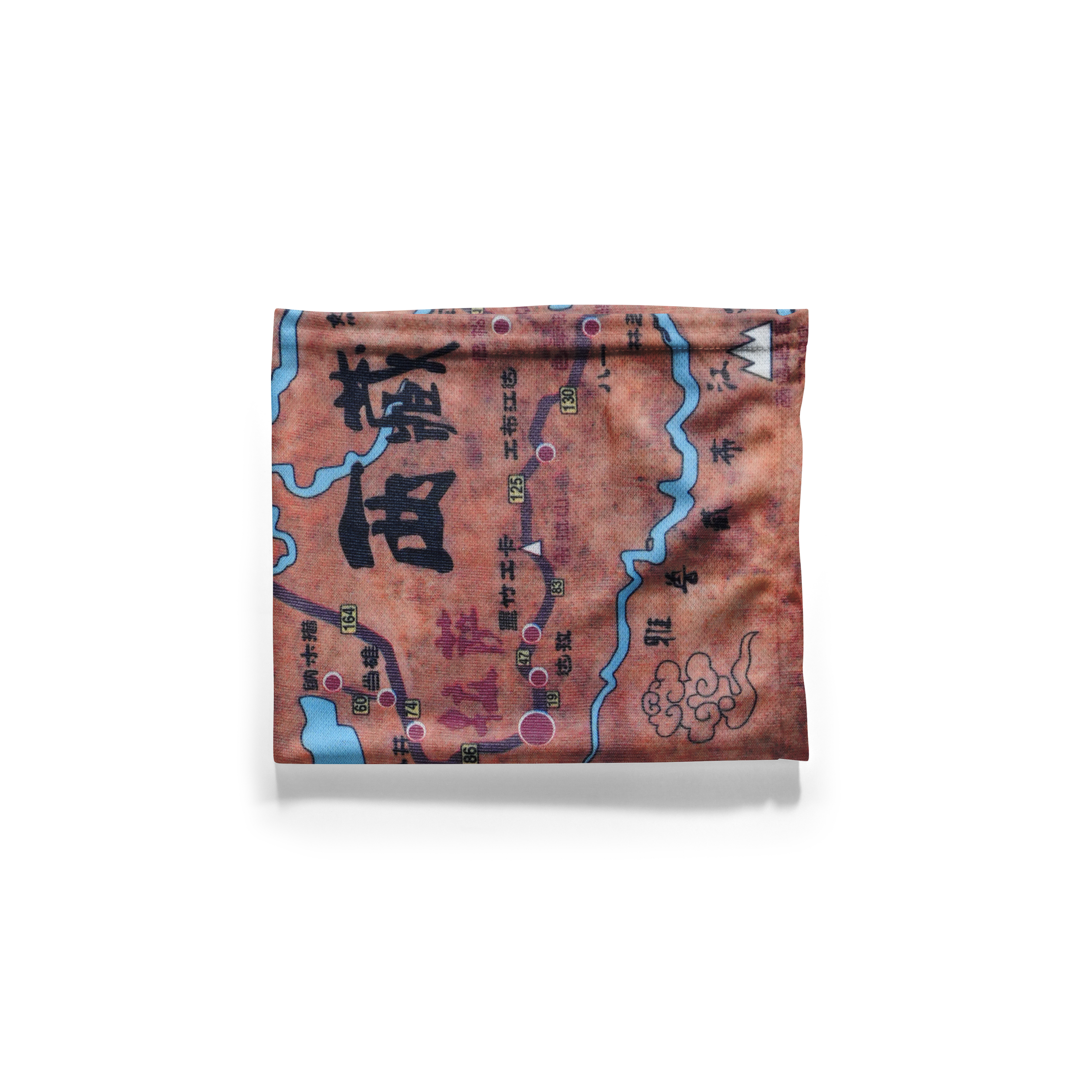Snood para mapa del sendero Sichuan-Tíbet: cubierta facial transpirable tipo braga para el cuello