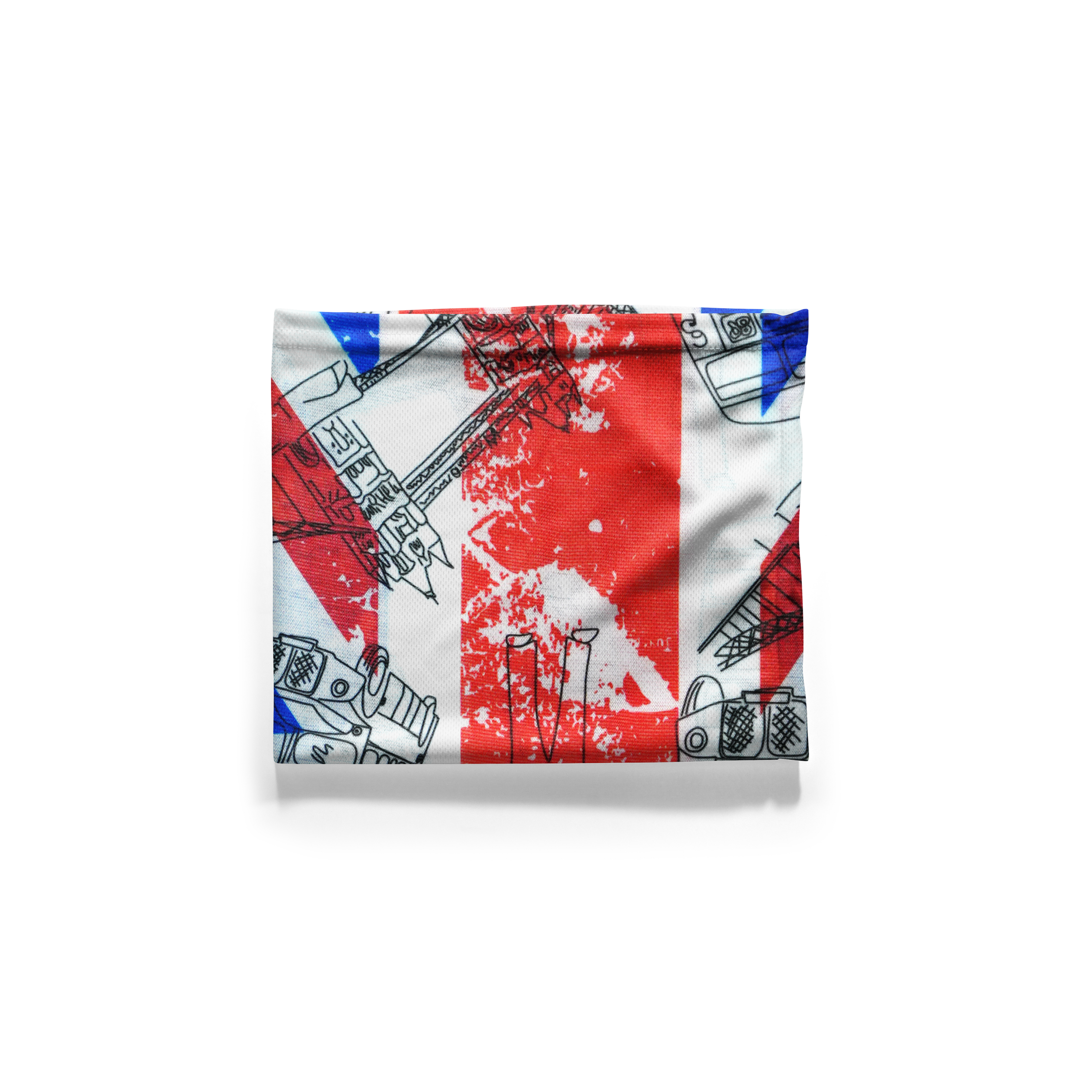 Bufanda de cuello con iconos de la Union Jack de Londres – Mascarilla transpirable, cubrecuello, cubrebocas