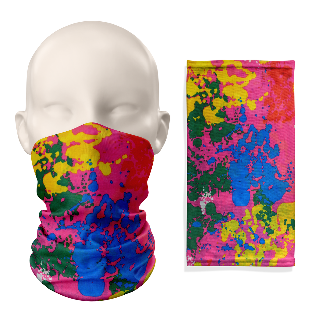 Braga de cuello rosa de paintball – Mascarilla transpirable, cubrecuello, cubrecara