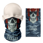 Pasamontañas calavera con la bandera de Canadá – Mascarilla transpirable para el cuello