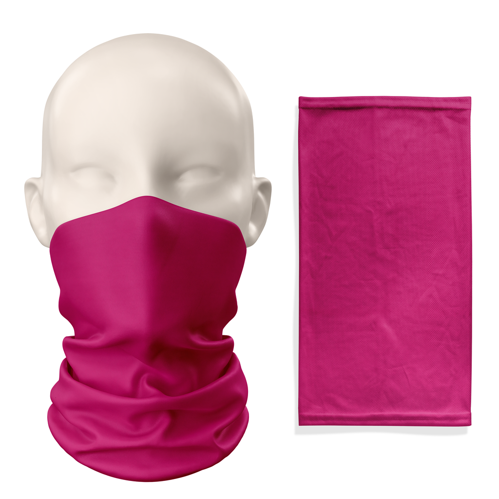 Cuello tipo snood rosa intenso - Mascarilla transpirable, cubrecuello, cubreboca