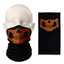 Bufanda de calavera naranja: mascarilla transpirable para el cuello