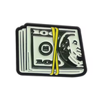 $100 Dollar Money Stack Pin Badge
