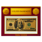 $100 Dollar United States of America Golden Banknote