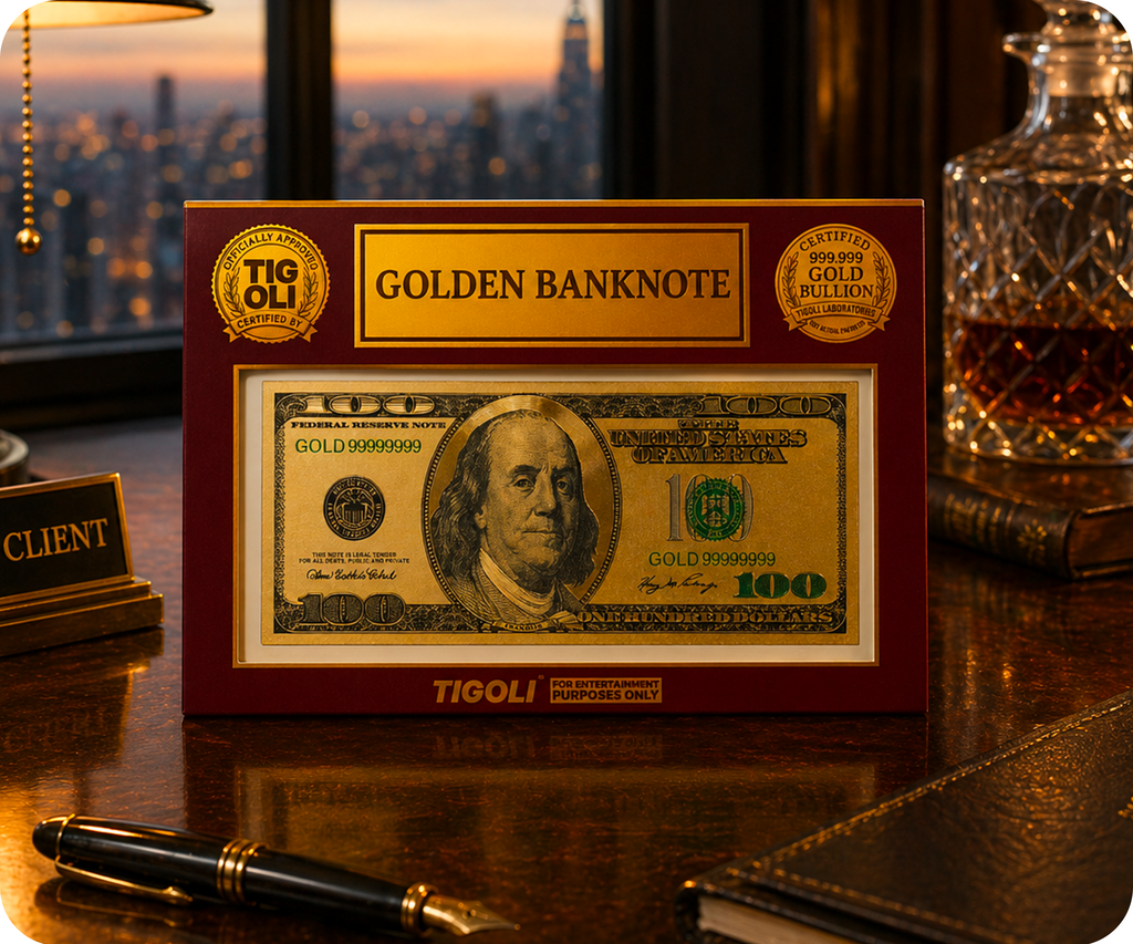 $100 Dollar United States of America Golden Banknote
