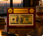$100 Dollar United States of America Golden Banknote