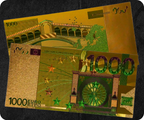 €1000 Euro European Union Golden Banknote