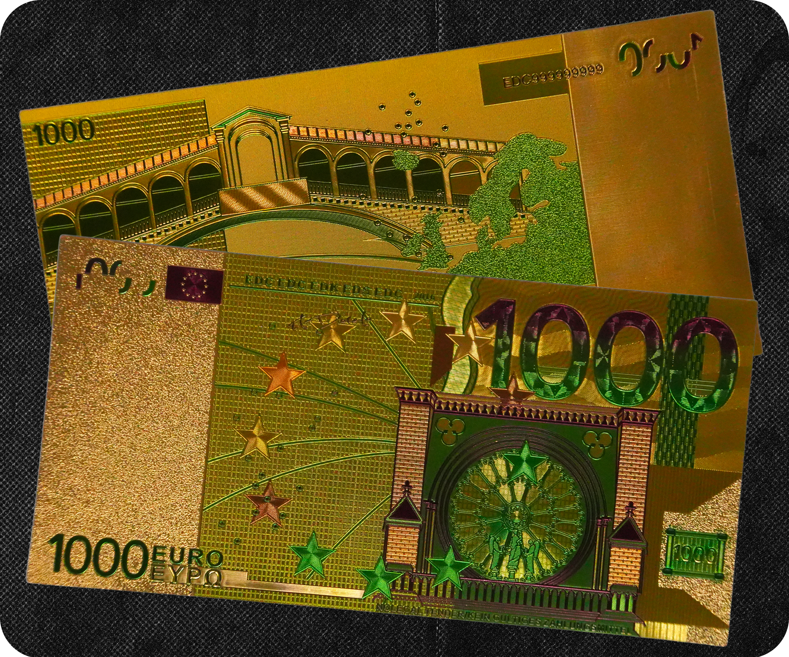 €1000 Euro European Union Golden Banknote